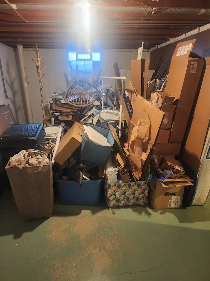 Roll-off dumpster container at job site for 20 Yard Dumpster Rental in Blakely